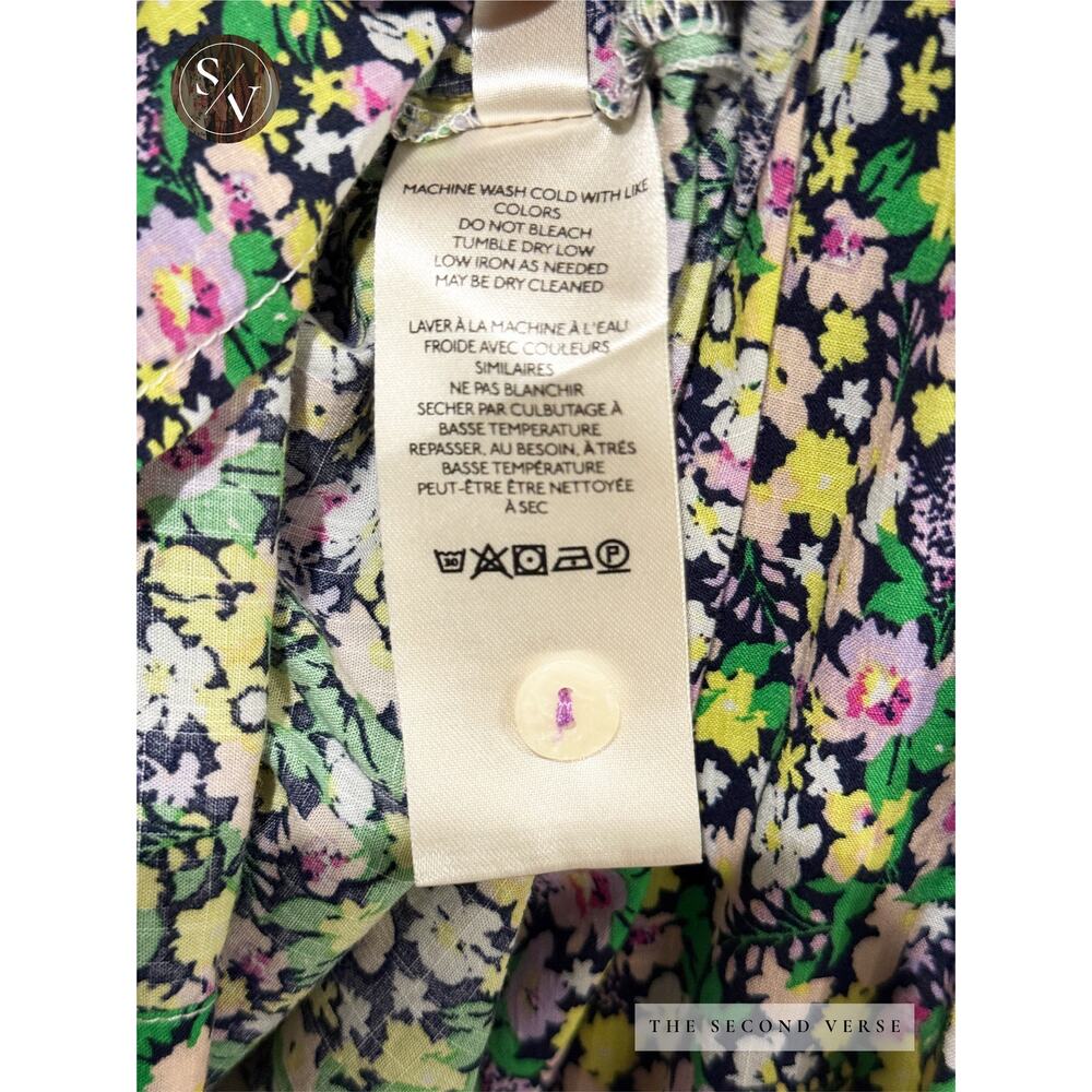 Anthropologie Maeve Ashleigh Puff Long Sleeve Button Down Floral Blouse Small - Picture 9 of 9
